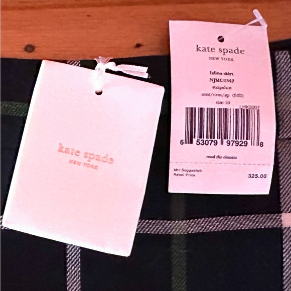 NWT Kate Spade Fallon Wool Blend Skirt, size 10 - Picture 5 of 7